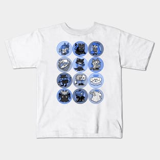 Halloween friends (blue) Kids T-Shirt